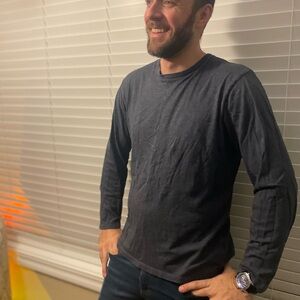 Banana Republic Charcoal Long Sleeve Tee